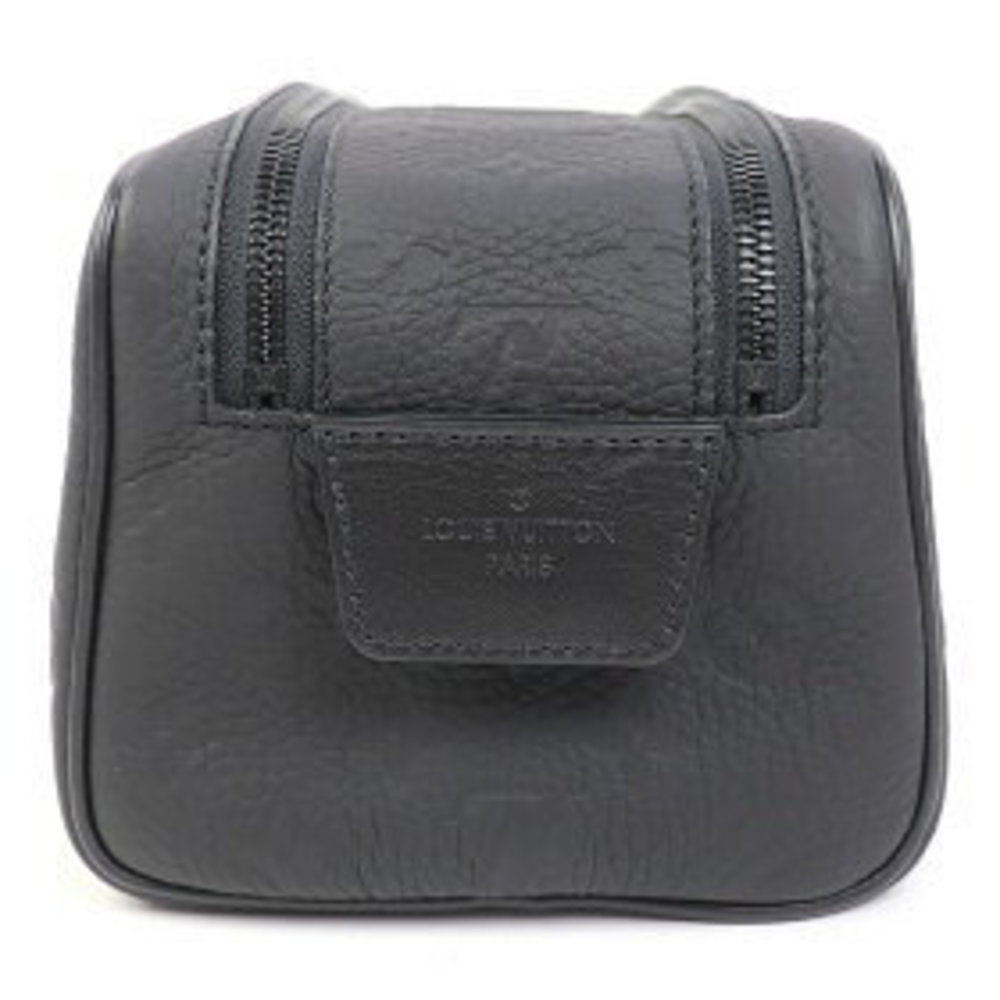 Louis Vuitton Dopp Kit Taurillon Leather Shoulder Bag Pouch Black LV A - Picture 5 of 9